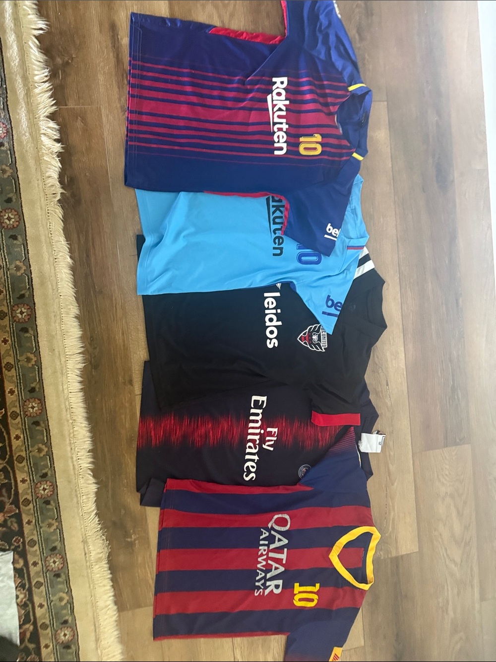 Kids Soccer Jersey - Blue & Red Striped Shirt